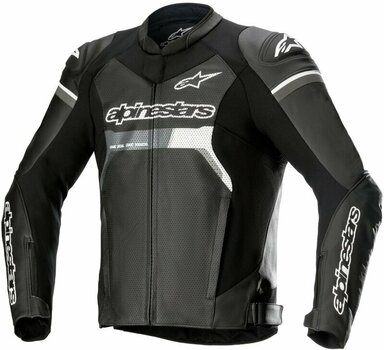 Bőrdzseki Alpinestars GP Force Airflow Leather Jacket Black 54 Bőrdzseki - 1