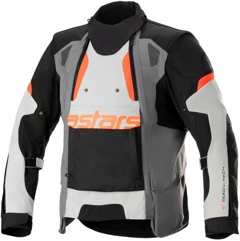 Textilní bunda Alpinestars Halo Drystar Jacket Dark Gray/Ice Gray/Black 4XL Textilní bunda