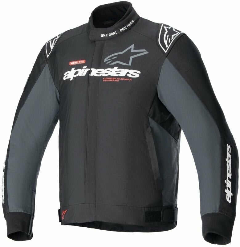 Textildzseki Alpinestars Monza-Sport Jacket Black/Tar Gray 3XL Textildzseki