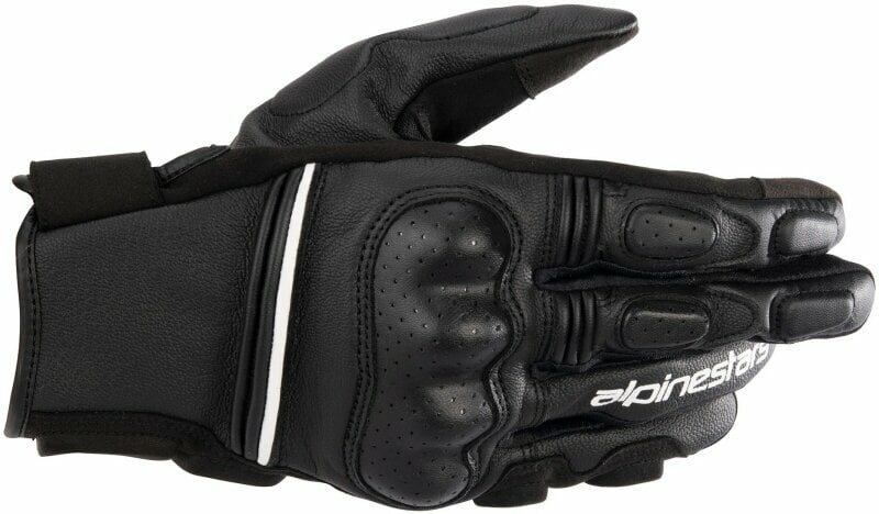 Motorcycle Gloves Alpinestars Phenom Leather Gloves Black/White 2XL Motorcycle Gloves