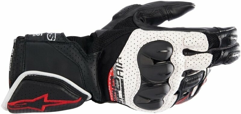 Motorcykel handsker Alpinestars SP-8 V3 Air Gloves Black/White/Bright Red 3XL Motorcykel handsker
