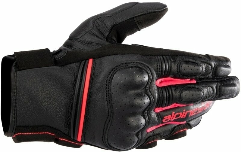 Motoros kesztyűk Alpinestars Stella Phenom Leather Air Gloves Black/Diva Pink L Motoros kesztyűk