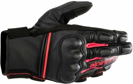Motorcycle Gloves Alpinestars Stella Phenom Leather Air Gloves Black/Diva Pink L Motorcycle Gloves - 1