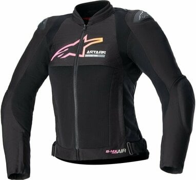 Textiele jas Alpinestars Stella SMX Air Jacket Black/Yellow/Pink XL Textiele jas - 1