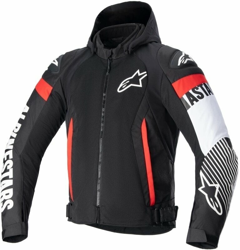 Textile Jacket Alpinestars Zaca Air Jacket Black/White/Red Fluo 4XL Textile Jacket