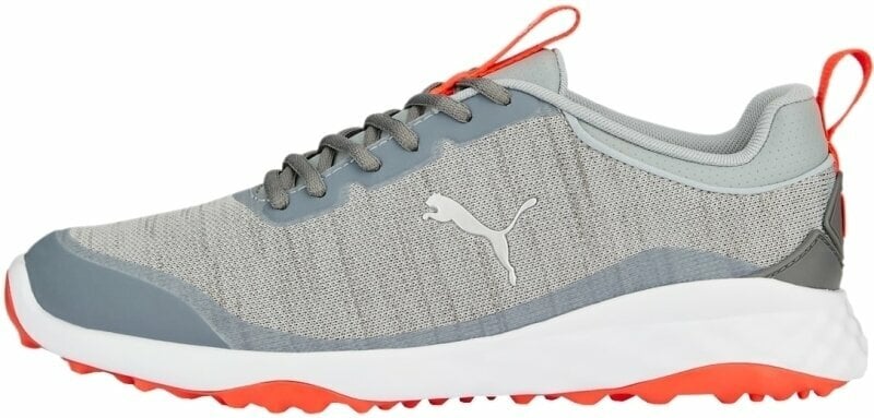 Puma Fusion Pro Cool Mid Mens Golf Shoes Silver/Red Blast 44