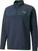 Tröja Puma Cloudspun Colorblock 1/4 Zip Mens Sweater Navy Blazer/Navy Blazer S