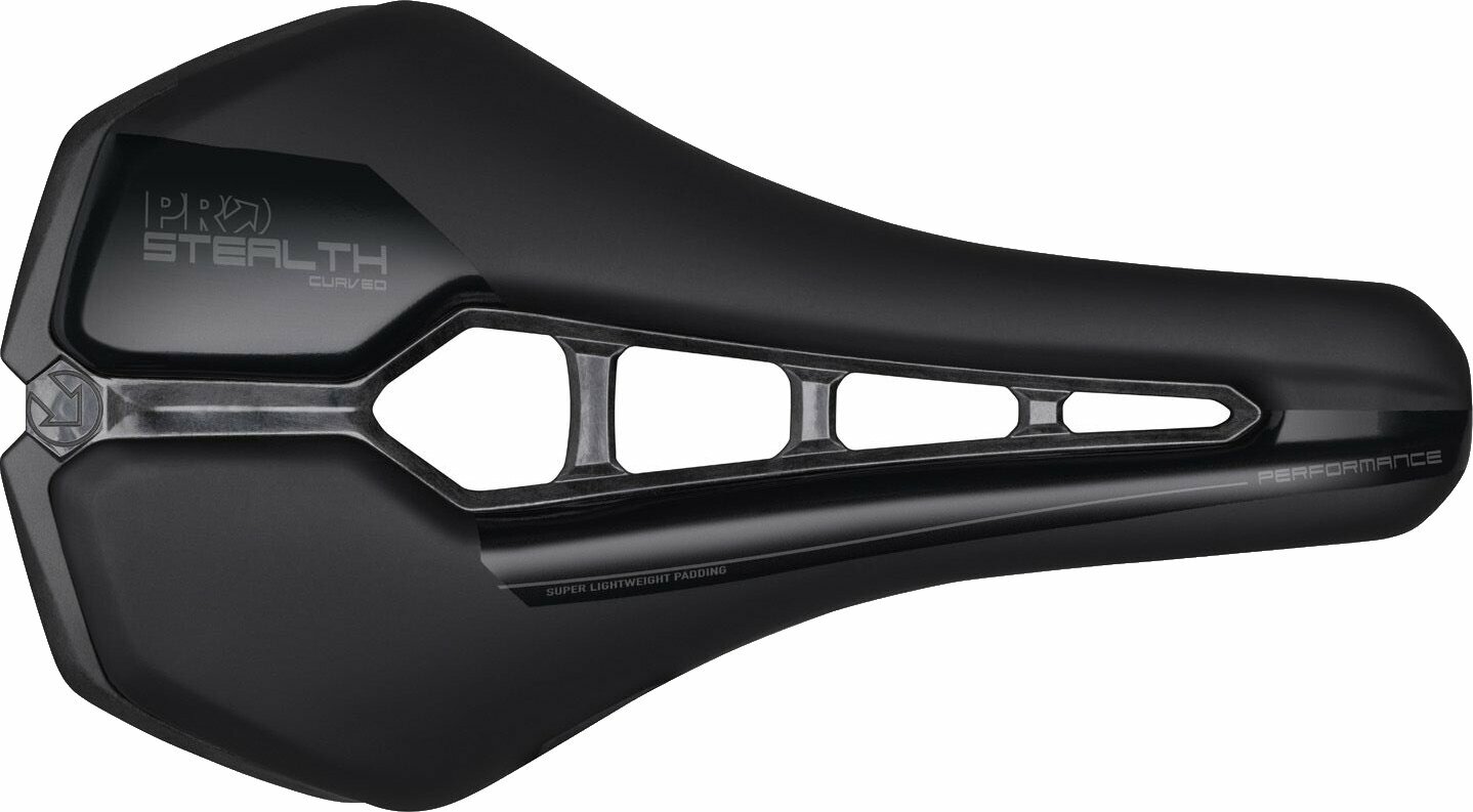Șa bicicletă PRO Stealth Curved Performance Black Oțel inoxidabil Șa bicicletă