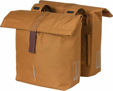 Cykeltaske Basil City Double Bicycle Bag Camel Brown 28 - 32 L - 1
