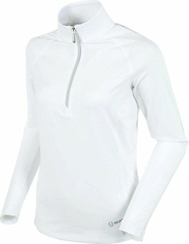 Kapuzenpullover/Pullover Sunice Womens Anna Lightweight Stretch Half-Zip Pullover Pure White S