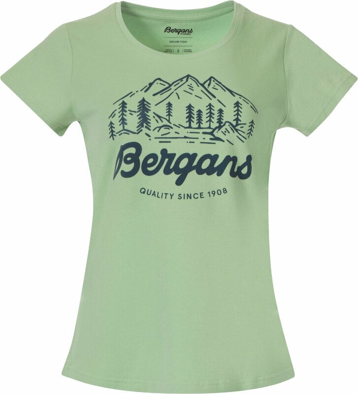 Ulkoilu t-paita Bergans Classic V2 Tee Women Light Jade Green XL Ulkoilu t-paita