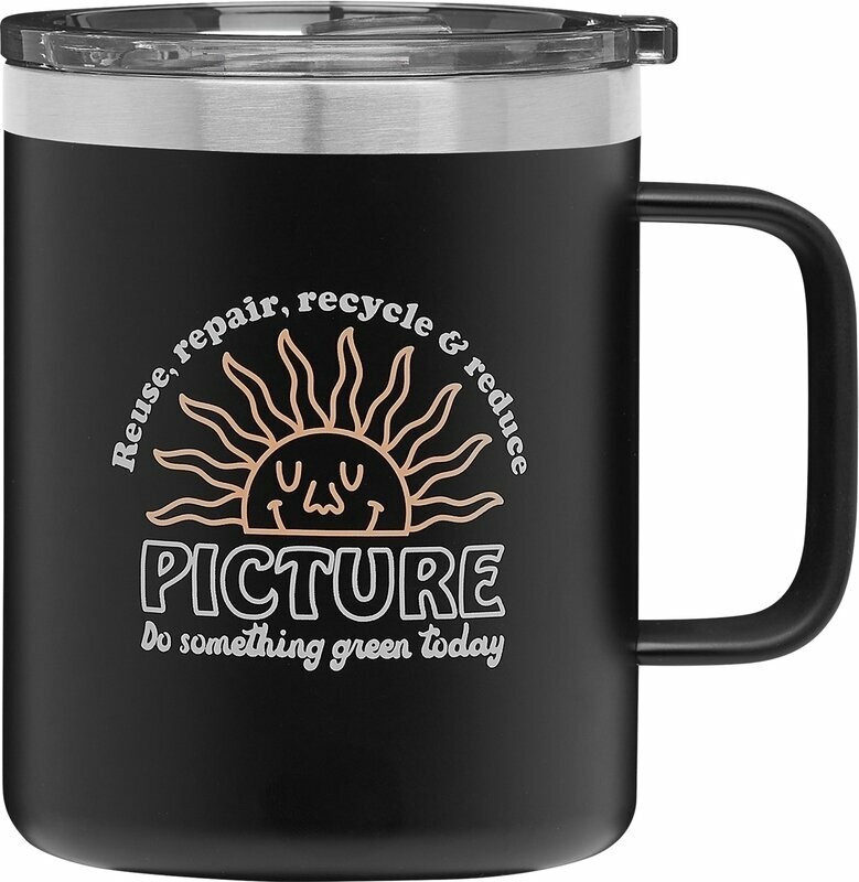 Thermo Mug, Cup Picture Timo Ins. Black Sun 400 ml Thermo Mug