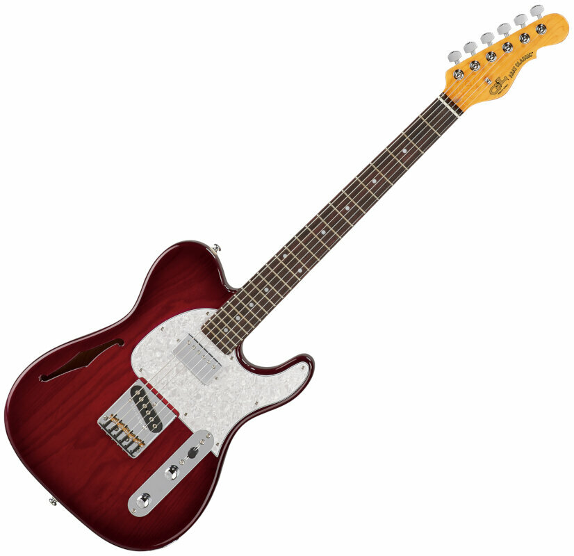 Electric guitar G&L ASAT Classic Bluesboy Semi-Hollow RW Red Burst