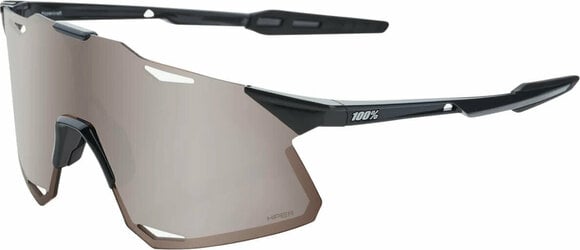 Cycling Glasses 100% Hypercraft Gloss Black/HiPER Silver Mirror Lens Cycling Glasses - 1