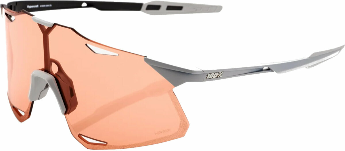 Kolesarska očala 100% Hypercraft Matte Stone Grey/HiPER Coral Lens Kolesarska očala