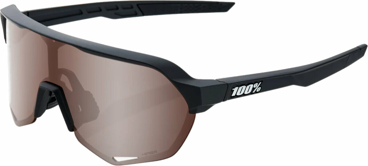 Kerékpáros szemüveg 100% S2 Soft Tact Black/HiPER Crimson Silver Mirror Lens Kerékpáros szemüveg