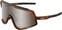 Óculos de ciclismo 100% Glendale Matte Translucent Brown Fade/HiPER Silver Mirror Lens Óculos de ciclismo