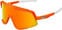 Óculos de ciclismo 100% Glendale Soft Tact Neon Orange/HiPER Red Multilayer Mirror Lens Óculos de ciclismo