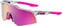 Fietsbril 100% Speedcraft XS Polished Translucent Grey/Purple Multilayer Mirror Lens Fietsbril