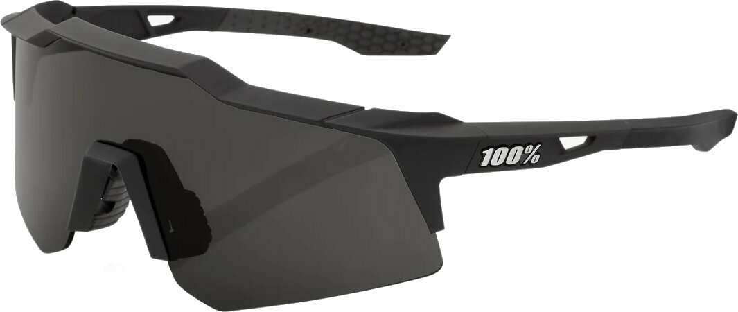 Fietsbril 100% Speedcraft XS Soft Tact Black/Smoke Lens Fietsbril