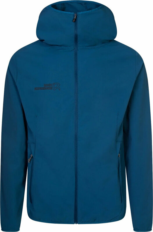 Outdorová bunda Rock Experience Solstice 2.0 Hoodie Softshell Man Jacket Moroccan Blue XL Outdorová bunda