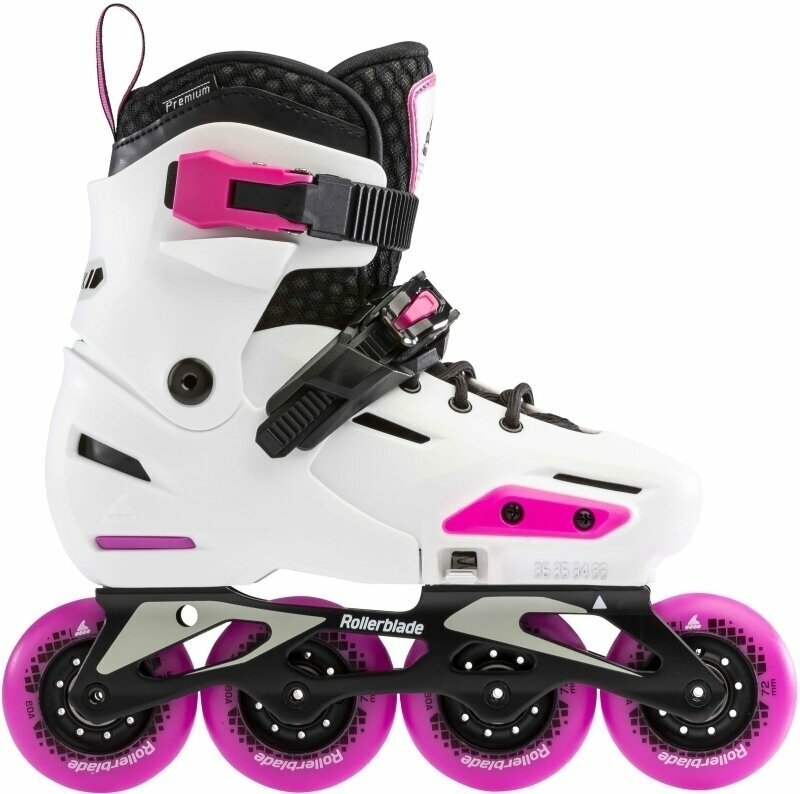 Roller Skates Rollerblade Apex G JR White/Pink 28-32 Roller Skates