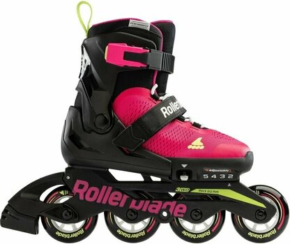 Patine în linie Rollerblade Microblade JR Pink/Light Green 33-36,5 Patine în linie - 1