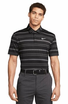 Polo Shirt Nike Dri-Fit Tour Mens Striped Golf Black/Anthracite/White 2XL Polo Shirt - 1