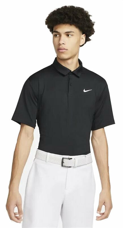 Koszulka Polo Nike Dri-Fit Tour Mens Solid Golf Polo Black/White M
