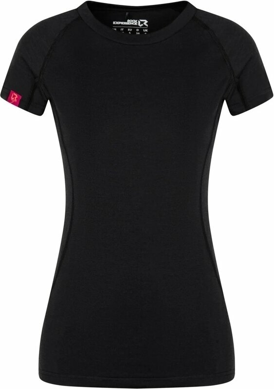 Thermo ondergoed voor dames Rock Experience Makani 2.0 SS Woman T-Shirt Caviar M Thermo ondergoed voor dames