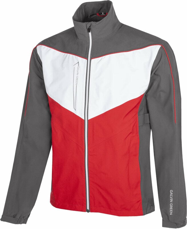 Waterdichte jas Galvin Green Armstrong Mens Jacket Forged Iron/Red/White L