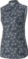 Polo košile Puma Womens Cloudspun Island Flower Sleeveless Navy Blazer