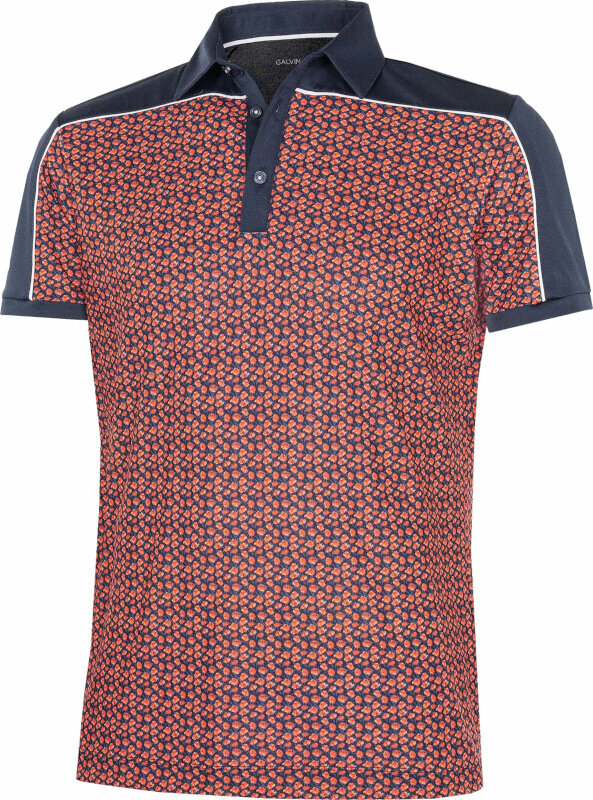 Camiseta polo Galvin Green Millard Mens Polo Shirt Navy/Orange/White XL
