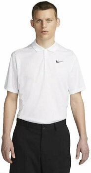 Polo-Shirt Nike Dri-Fit Victory+ Mens Golf Polo White/Black S - 1