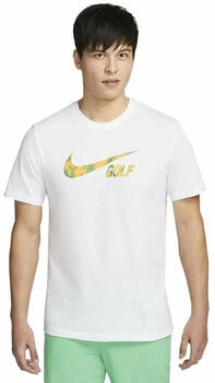 Polo Shirt Nike Swoosh Mens Golf T-Shirt White M - 1