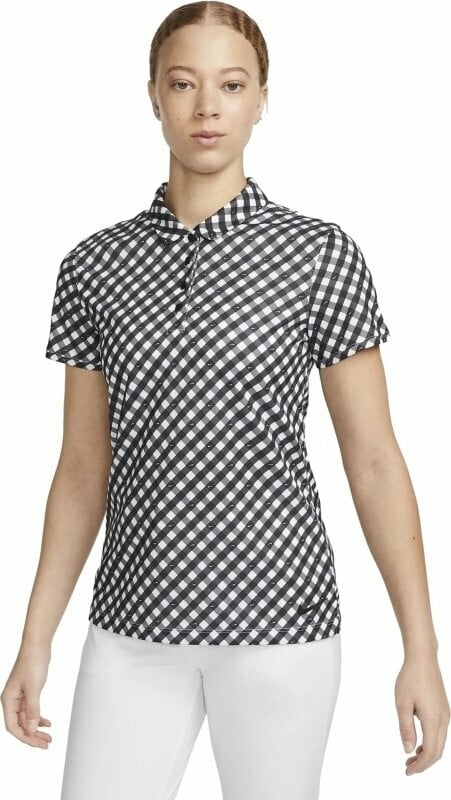 Camisa pólo Nike Dri-Fit Victory Womens Short-Sleeve Printed Golf Polo Polo Black/Black XL
