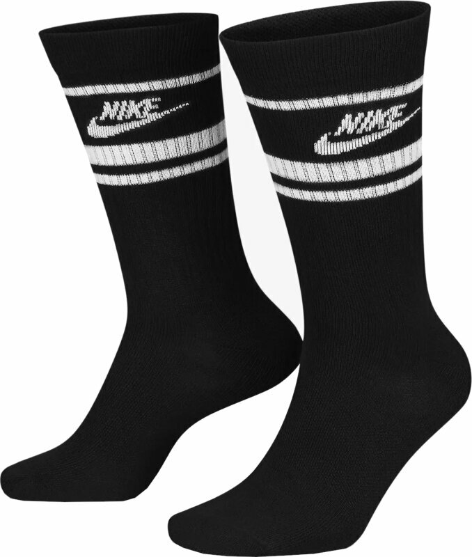 Chaussettes Nike Sportswear Everyday Essential Crew Socks 3-Pack Chaussettes Black/White XL