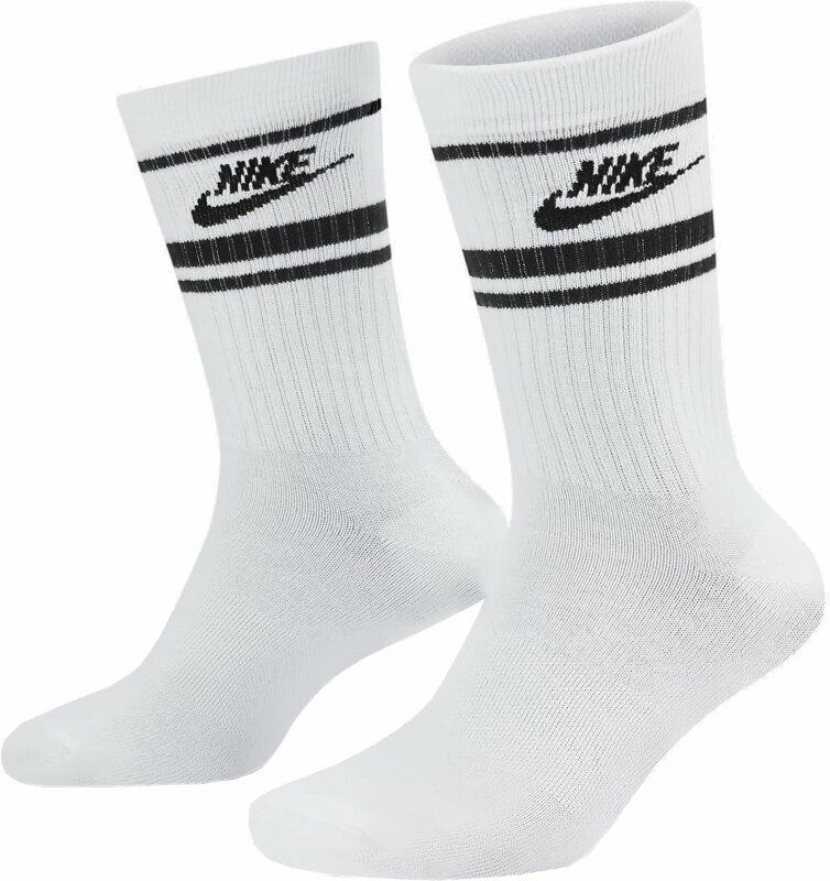 Chaussettes Nike Sportswear Everyday Essential Crew Socks 3-Pack Chaussettes White/Black/Black M
