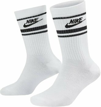 Meias Nike Sportswear Everyday Essential Crew Socks 3-Pack Meias White/Black/Black M - 1