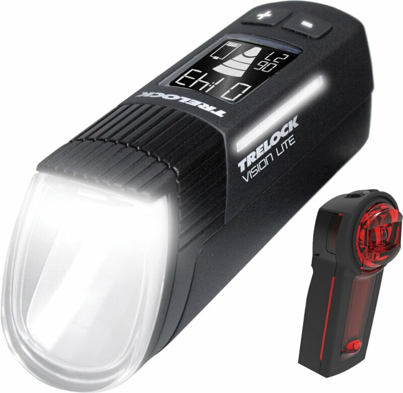 Fietslamp Trelock LS 660 I-Go Vision Lite/LS 740 Vector Signal Set Zwart 80 lm Fietslamp