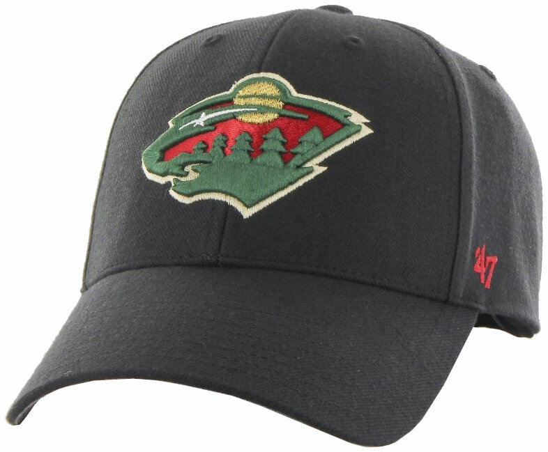 Хокейна шапка с козирка Minnesota Wild NHL '47 MVP Team Logo Dark Green Хокейна шапка с козирка