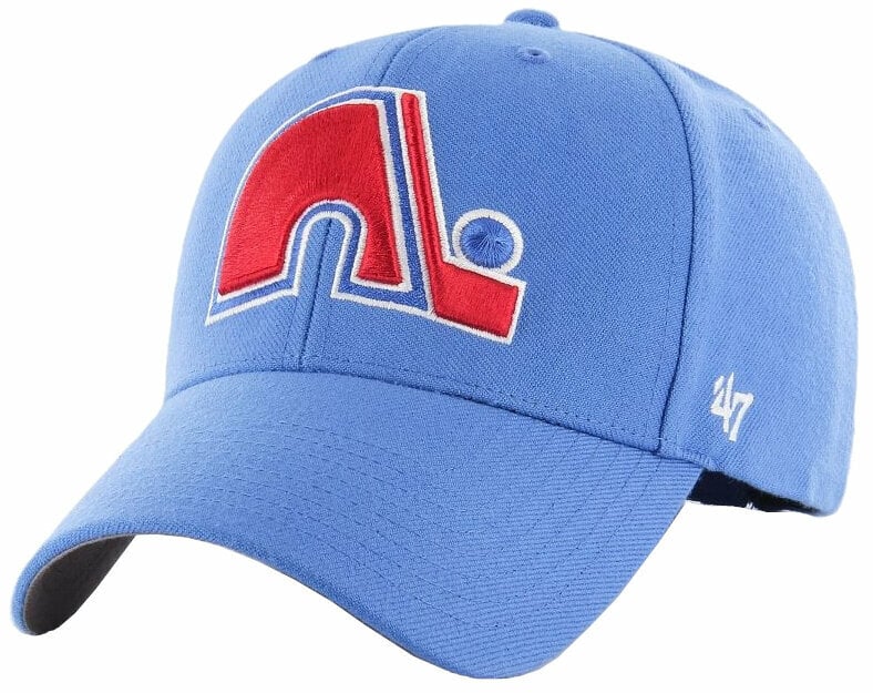 Hokejska kapa s vizorom Quebec Nordiques NHL '47 MVP Vintage Logo Blue Raz Hokejska kapa s vizorom