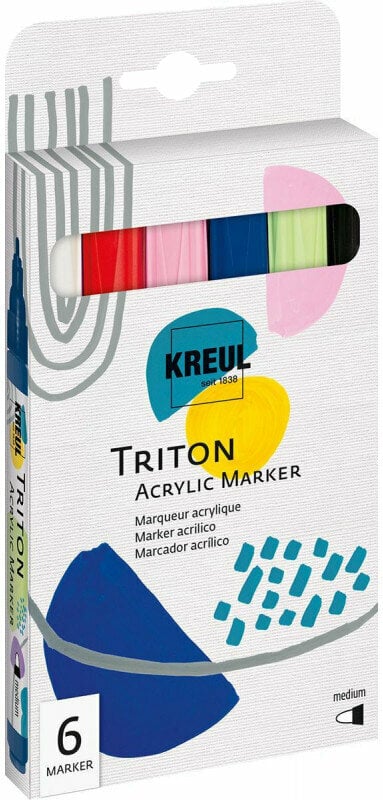 Marqueur Kreul Triton Stylo acrylique 6 pièces