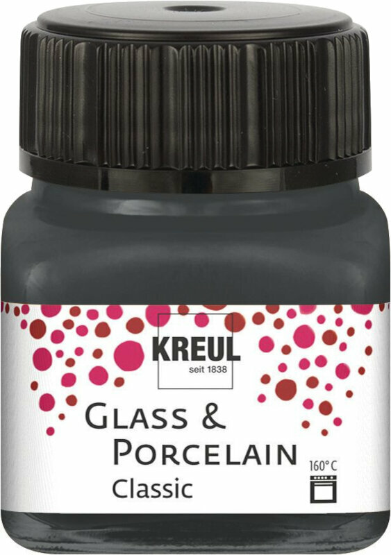 Porcelænsmaling Kreul Classic Maling til glas og porcelæn Gray 20 ml 1 stk.