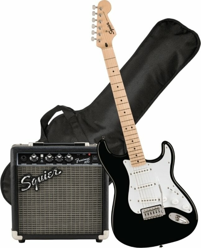 Electric guitar Fender Squier Sonic Stratocaster Pack Black