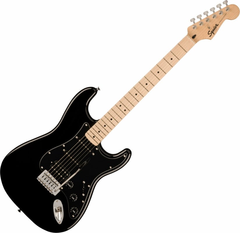Elektrische gitaar Fender Squier Sonic Stratocaster HSS MN Black