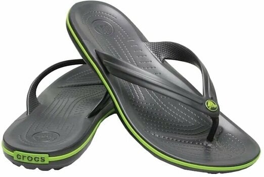 Унисекс обувки Crocs Crocband Flip Graphite/Volt Green 45-46 - 1