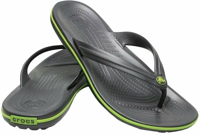 Unisex Schuhe Crocs Crocband Flip Graphite/Volt Green 46-47