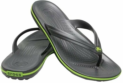 Unisex Schuhe Crocs Crocband Flip Graphite/Volt Green 37-38 - 1