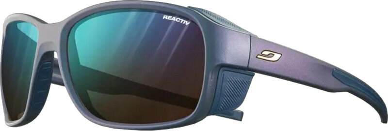 Óculos de sol para exterior Julbo Monterosa 2 Iridescent Cyan Blue-Purple/Brown/Blue Flash Óculos de sol para exterior